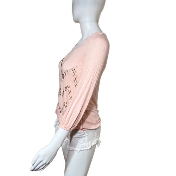 Gold Accent 3/4 Sleeve Top - Picture 2 of 6